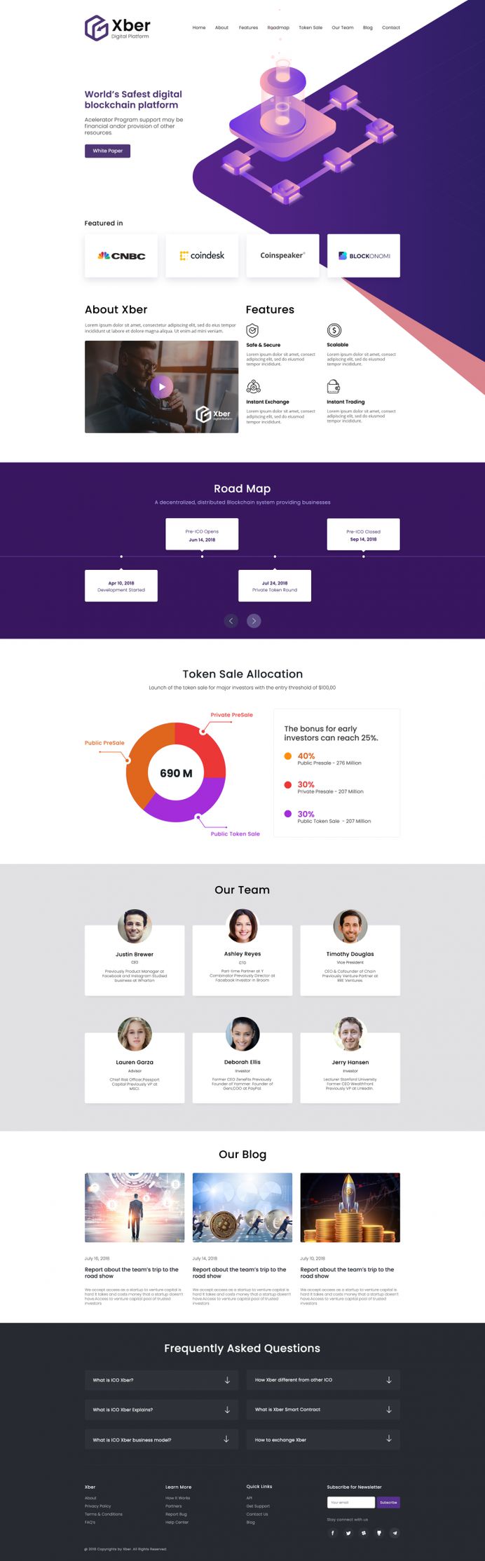 ICO Landing Page Template by Draftik