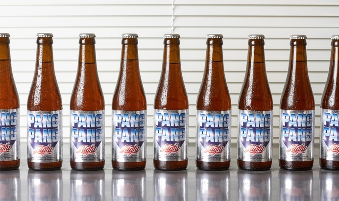 Packaging for PangPang Aight – the worlds crappiest adjunct beer. #graphic design #graphic #design #branding #packaging #colorful #colourf