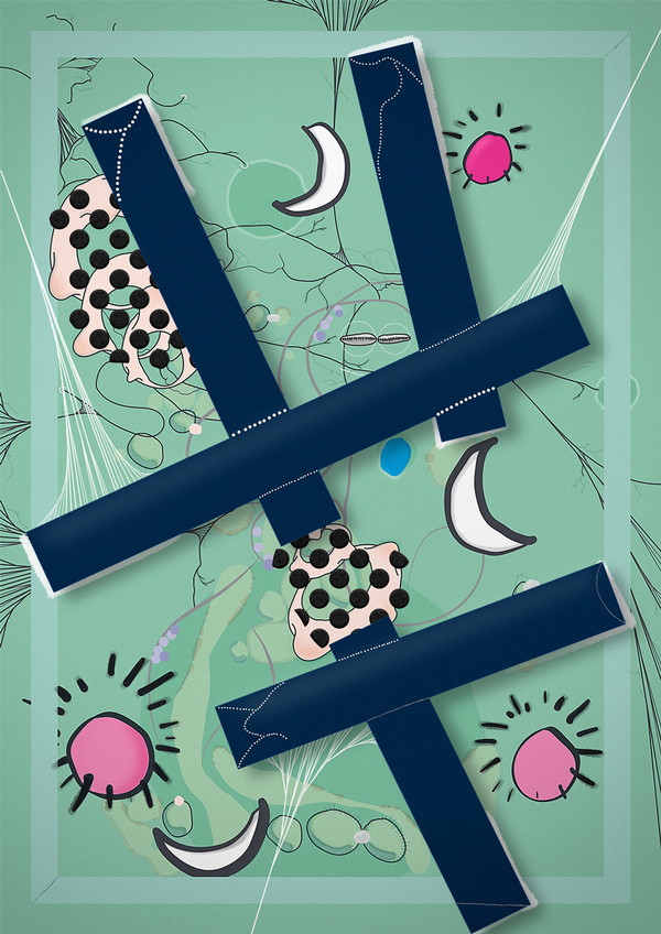 Untitled #green #abstract #sun #edvard #untitled #illustration #scott #moon