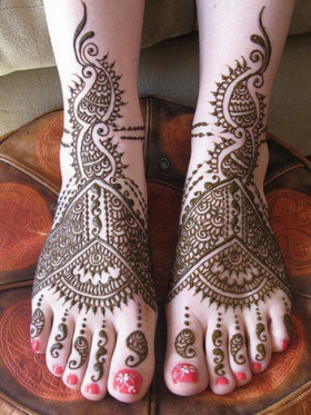 Bridal Foot Mehndi Design