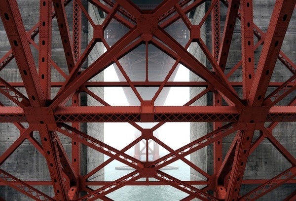 Main #bridge #architecture #fog #red