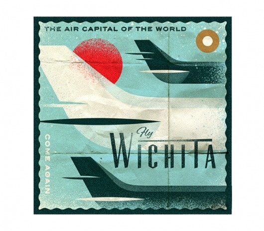Wichita - The Everywhere Project #airplane #label #tag #vintage #perfect