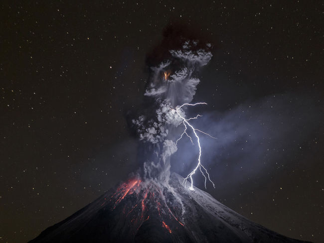 Photograph of a volcano
