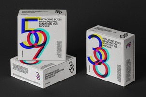 Psd Square Boxes Packaging Mockup-3