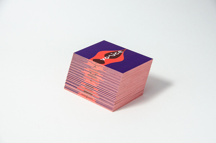 voice — speech and voice training branding corporate design blue red mindsparkle mag business card branding corporate design blue red inte
