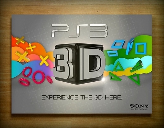 Play Station 3 - Ana glyph 3D (Red/ Cyan)Thesis Project on the Behance Network #thesis #ps3 #billboard #pakistan #taha #print #display #poster