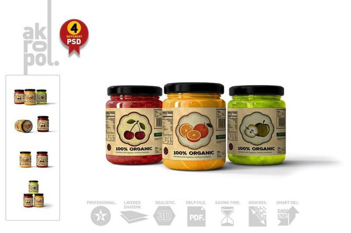 33+ Jar Mockup PSD for Branding and Packaging