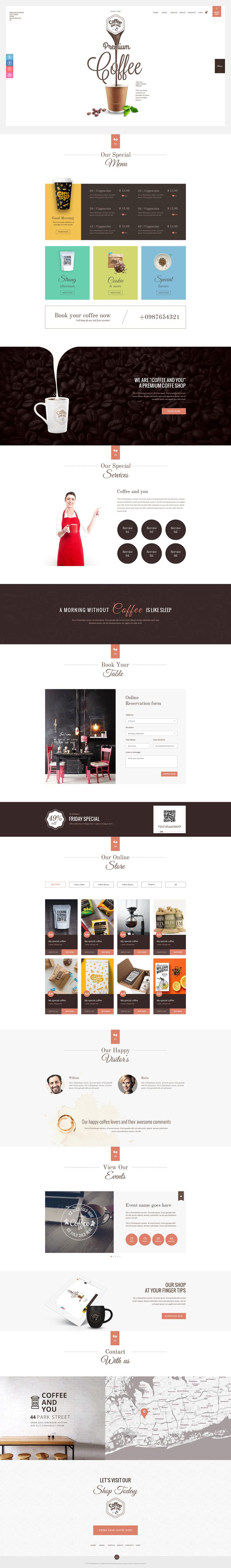 Website Template for Coffee Shop
#website #coffee