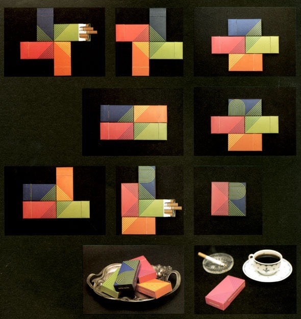 LARK cigarette packaging designed by George Tscherny in 1968. #typography #graphicdesign
