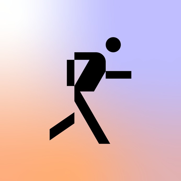 Running person icon design by Sascha Elmers #icon #icons #icondesign #logo #brand #symbol #brandmark #running #sports #olympic #jogging