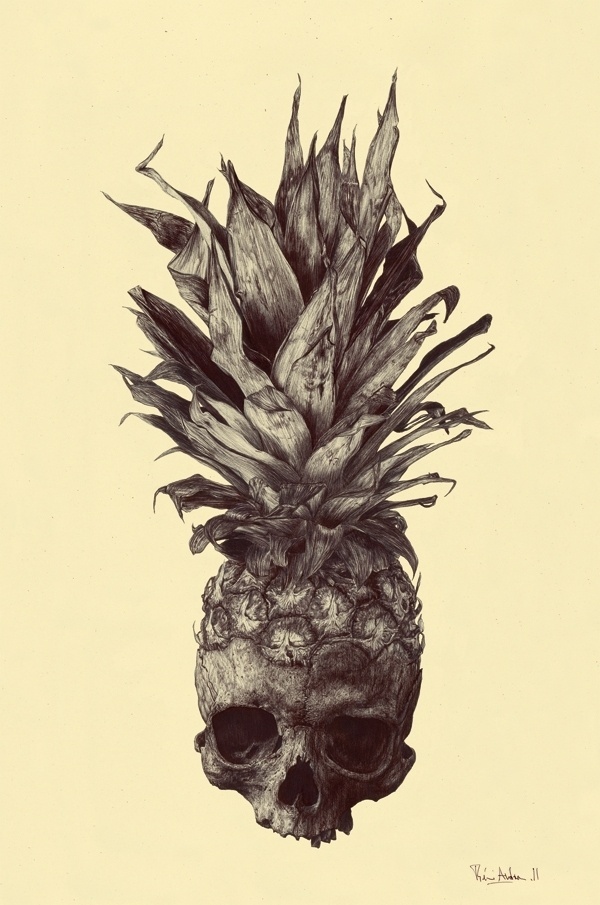 CRANANAS on the Behance Network #draw #skull #yellow