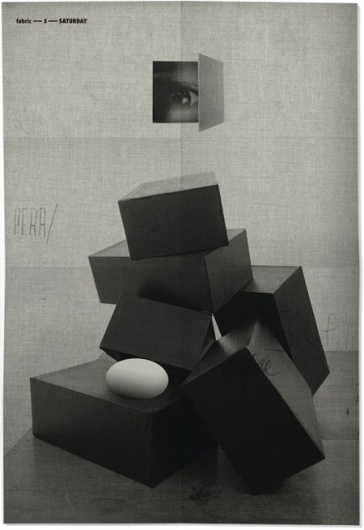 Fabric nightclub : Village Green #black #white #poster #and