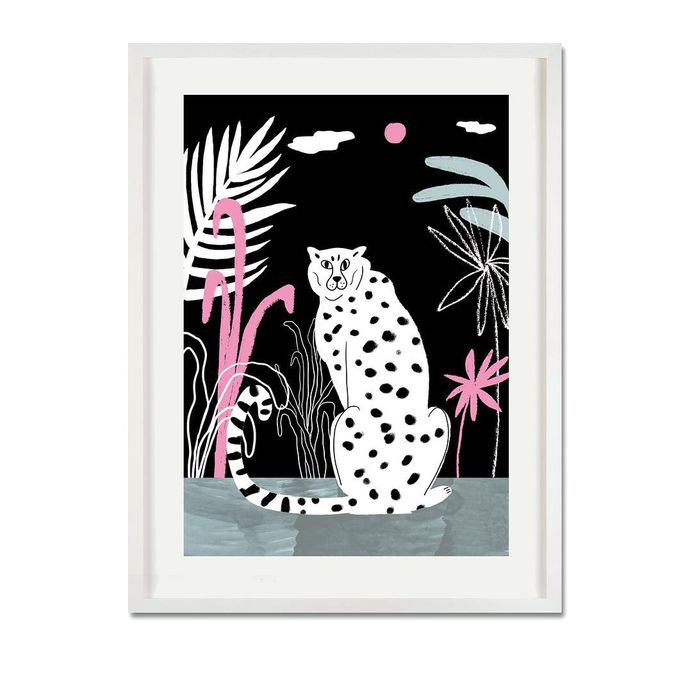 cheetah and jungle🐆🌴artwork from my tropicana edition, numbered and signed, fine art pigment print on 300g hahnemuehle paper, 21x30 cm, A3 size digital print also available at human empire @humanempire . . . . . #tropicana #tropical #jungle #cheetah #cheetahs #jungle #fineartprints #illustration #illustagram #blackandwhite #illustratorsoninstagram #print #carolinloebbert