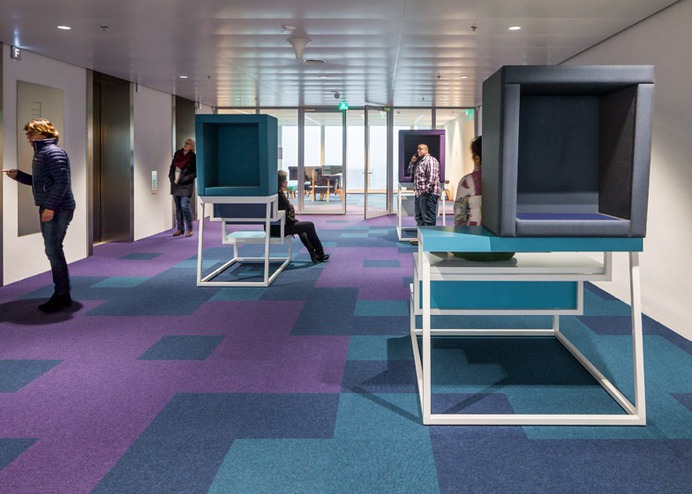 De Rotterdam interior by Studio Makkink & Bey and Group A #office #rotterdam #colourful #pixel #design