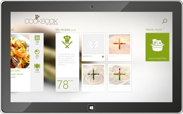 Cookbook by Slow Sense Windows 8 Application on Behance #windows8
