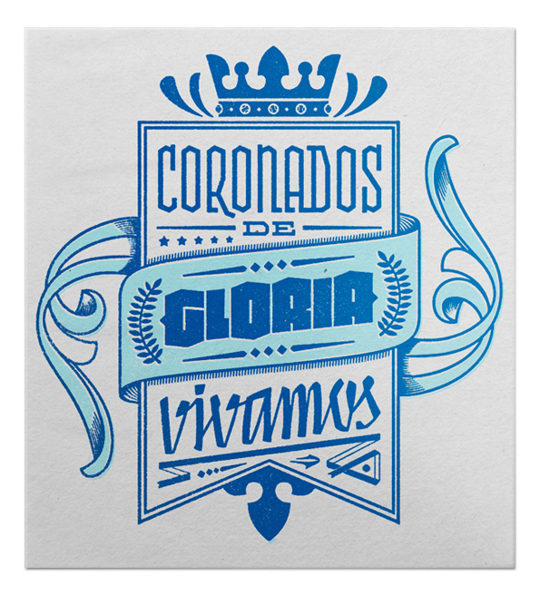 Coronados de gloria vivamos on Behance #lettering #argentina #design #graphic #illustration #fashion