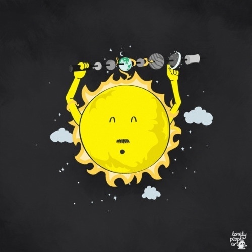 Lonelypeopleart :: drawing diary for lonely people - 28th July 2011Â : Heating up ... #sun #heating #illustration #diary #art #lonelypeopleart #drawing