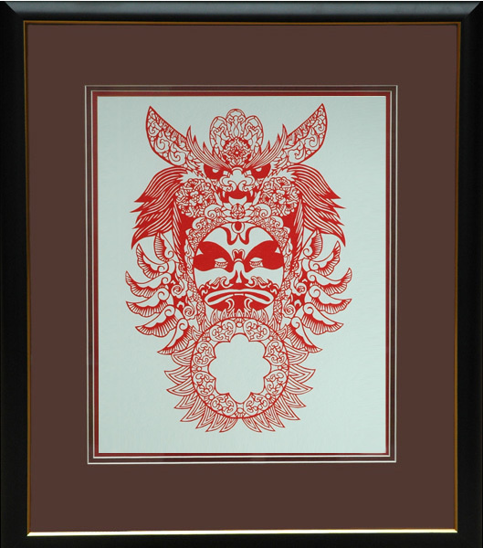 Chinese Paper Cut Art Chinese Paper Cut Opera Mask by Yu Zhong Hou #cut #paper