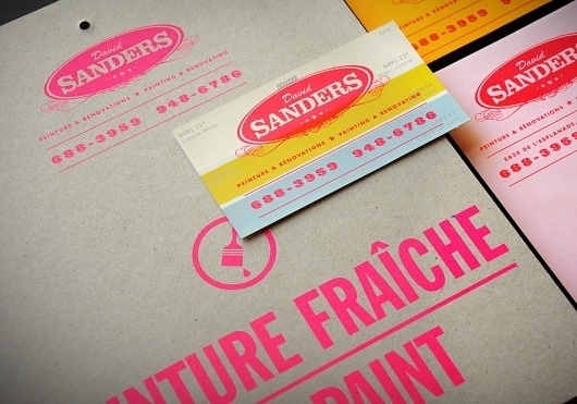 DAVID SANDERS : Sébastien Bisson #stationary #classic #print #identity #paprika