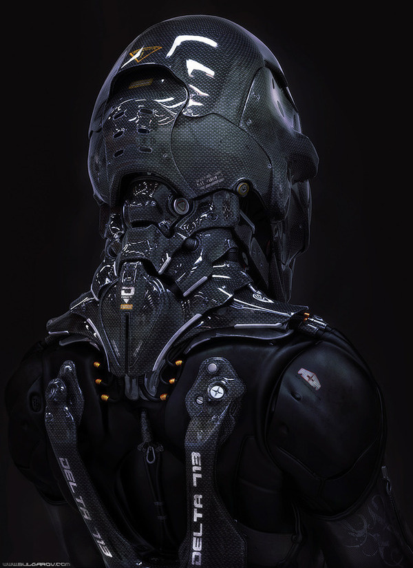 Pilot by Bulgarov #futurism #gear #pilot #3d #carbon fibre