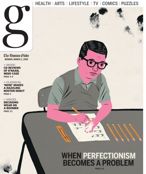 boston globe : Paul Blow #cover #illustration #blow #magazi #editorial #paul