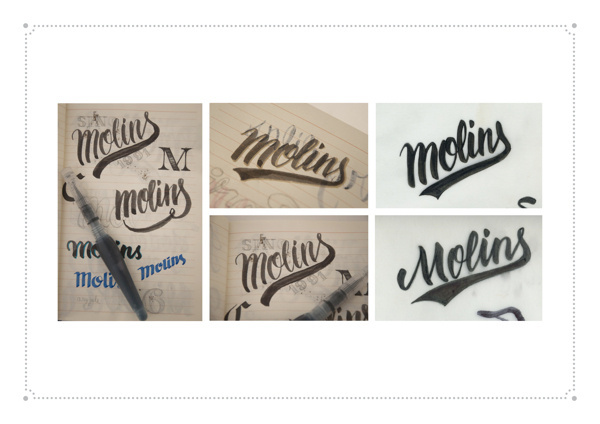 Personal branding: Adria Molins #calligraphy #lettering #script #branding #project #card #academic #retro #student #letter #photography #brush #logo #swoosh #paper #folder