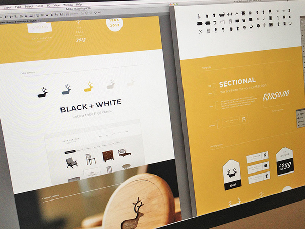 Web Portfolio #layout #yellow #web