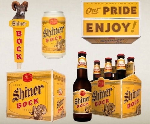 FFFFOUND! | mcgarrahjessee32.jpg 800×664 pixels #beer #bock #packaging #shiner #product #typography