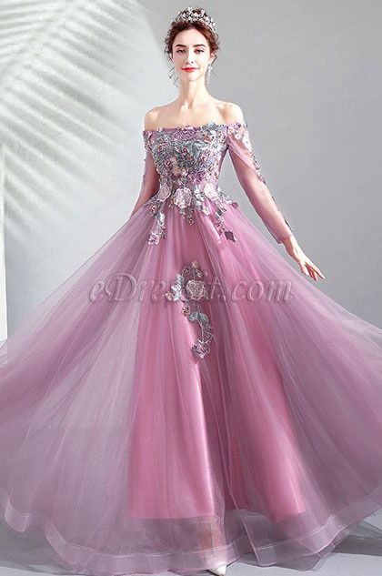eDressit OFF Shoulder Long Sleeves Formal Party Dress (36198106)
