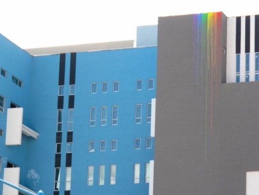 aesthetics of joy » Blog Archive » The joy of illegal rainbows #urban #paint #building #architecture #rainbow