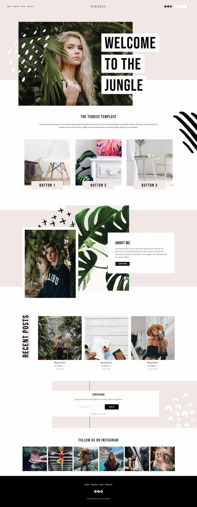 Squarespace Template: Tigress