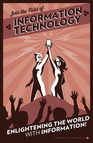 Retro Information Technology Poster #retro #poster #it
