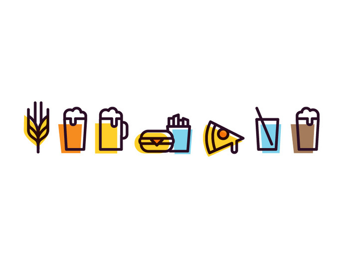 Restaurant Icons #icon #picto #symbol #restaurant #drinks #food