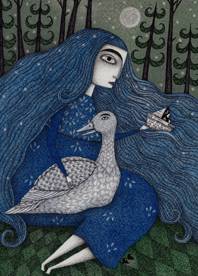 Judith Clay illustration #illustration #girl