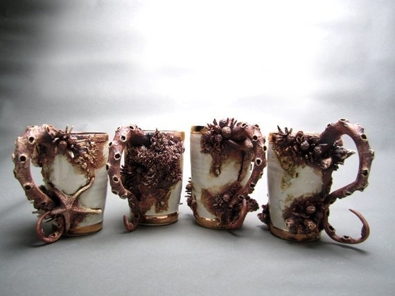 CJWHO ™ (Marine Themed Ceramic Objects – Bottom Feeders) #crafts #ceramic #cup #art