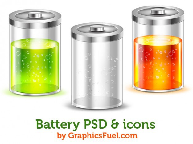 Battery psd & icons Free Psd. See more inspiration related to Icons, Psd, Battery and Horizontal on Freepik.
