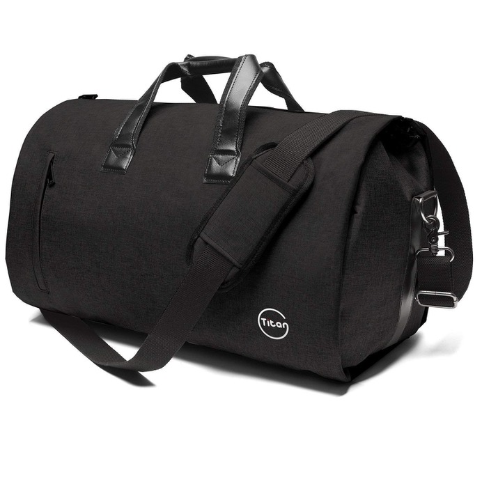 Amazon.com | Crospack Garment Bag for Travel Suit Bag Duffle for Men Weekender Handbag with Shoe Compartmen Black | Travel Duffels