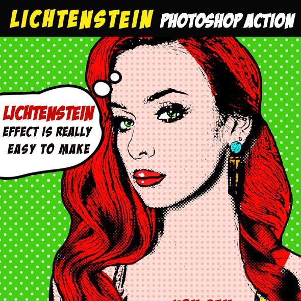 Pop Art Photoshop Action (Lichtenstein Effect)