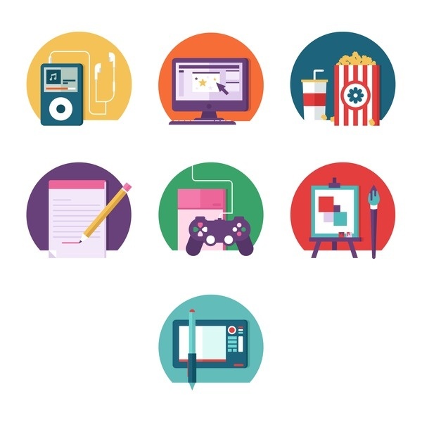 Design Icons #flat #vector #print #design #color #screen #illustration