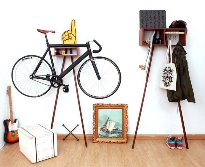 With the Sy1t Bike Rack at home, get organised in a simple and stylish way. #modern #design #product #industrial #bike #rack