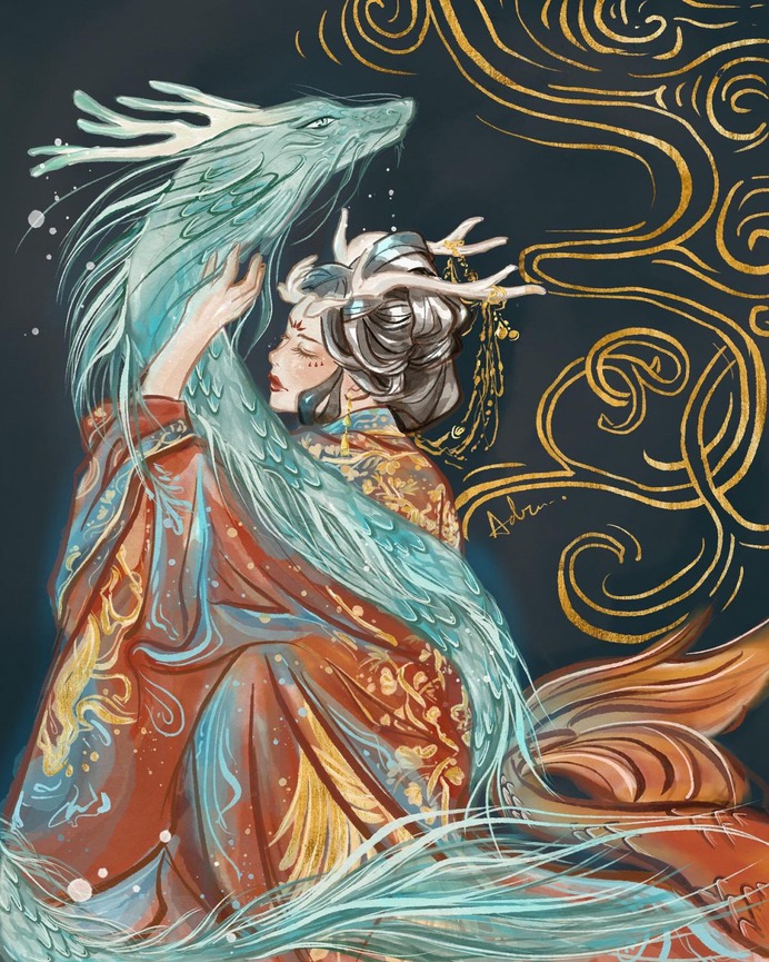 mermaid- dragon by aaaaadriel