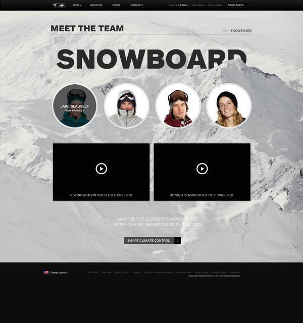 Oakley Pro Rider Series #flat #oakley #minimal #layout #web #typography