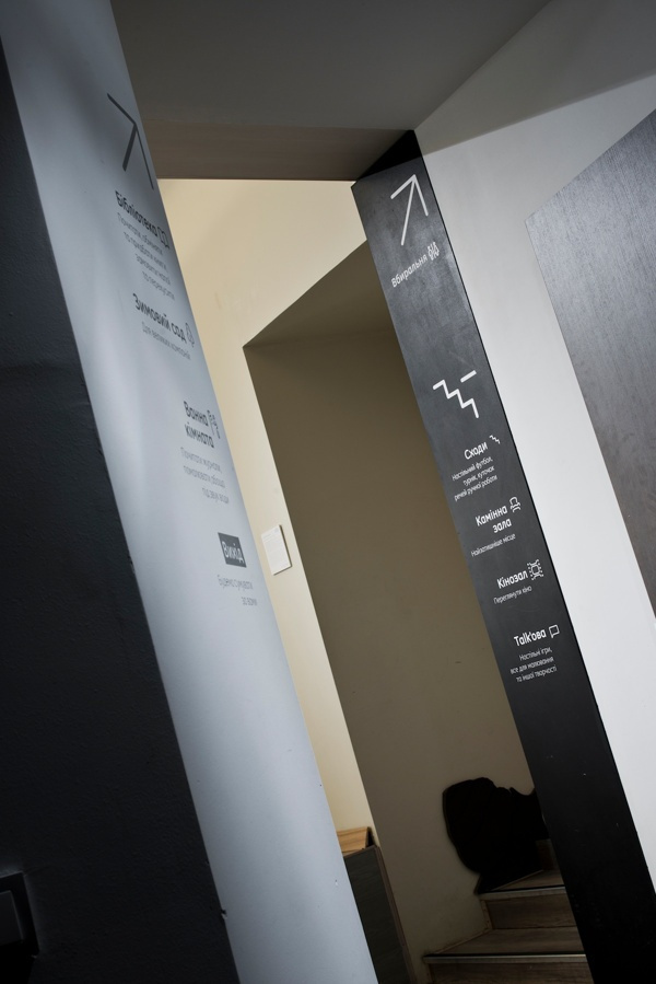 Signage system | "Chasopys" creative space, Kyiv on Behance #ww