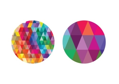 Tumblr #design #coasters #geometric #colors #triangle