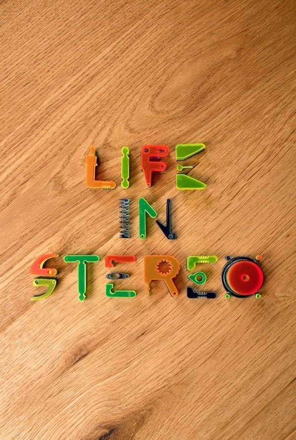 Life in stereo #handcrafted #lettering #design #graphic #quality #technical #typography