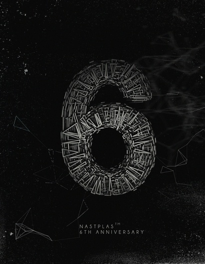 Six on the Behance Network #particle #black #poster #construction