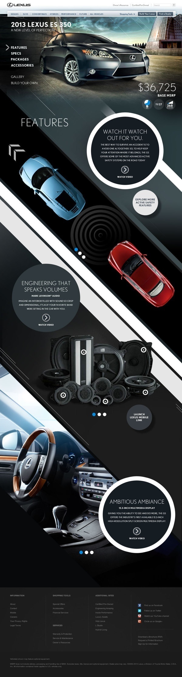 Lexus HTML5 Parallax by bil Chamberlin #interactive #ux #design #ui #digital