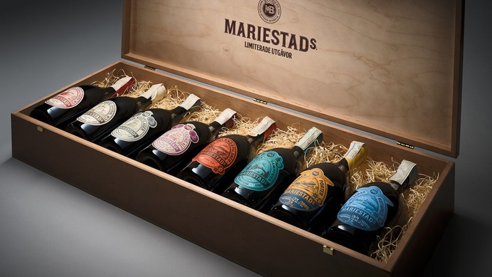 Mariestads beer packaging - Mindsparkle Mag Limited edition series of beers designed by Neumeister from Sweden for Mariestads. #packaging #logo #identity #branding #design #color #photography #graphic #design #gallery #blog #project #mindsparkle #mag #beautiful #portfolio #designer