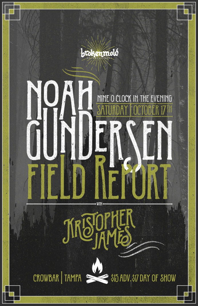 Noah Gundersen/Field Report Poster