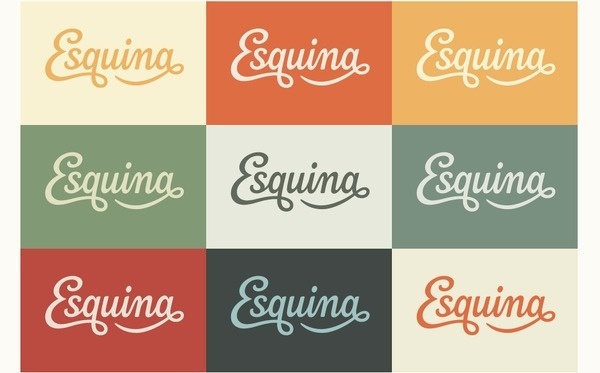 Claire Coullon // Esquina #script #lettering #identity #color